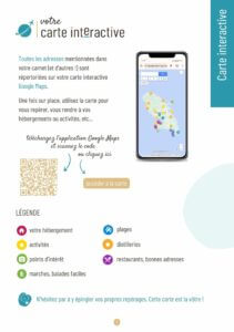 aperçu d'une page d'un carnet de voyage (carte interactive)