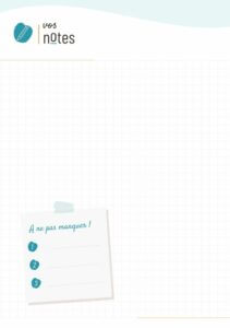 aperçu d'une page d'un carnet de voyage (page libre de prise de notes)